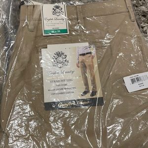 English Laundry Comfort Chino, straight leg. 38x32. Khaki